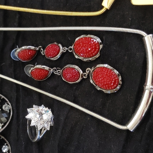 Bracelet Ring Necklace Earring Lot Cuff Bangle Costume Brooch - Picture 6 of 8